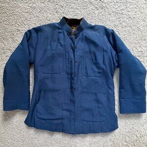 Vintage Chinese Genuine Fully Rabbit Fur Lined Chore Coat- Size 42 - 1940's VGUC